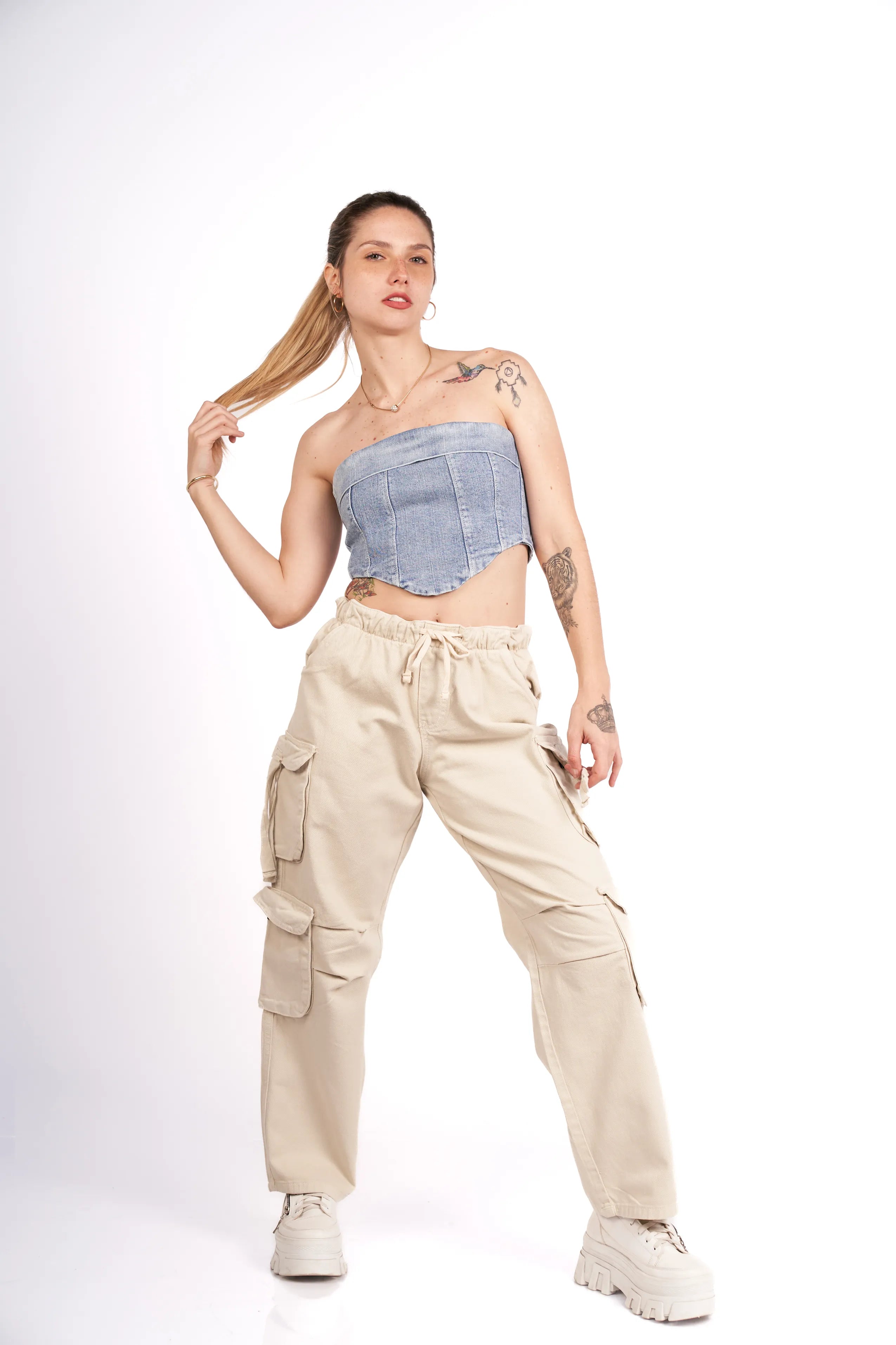 Cargo top pants mujer
